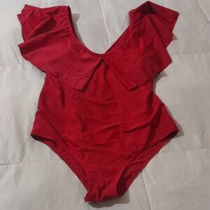 Red  One Piece Swimsuit Size Medium